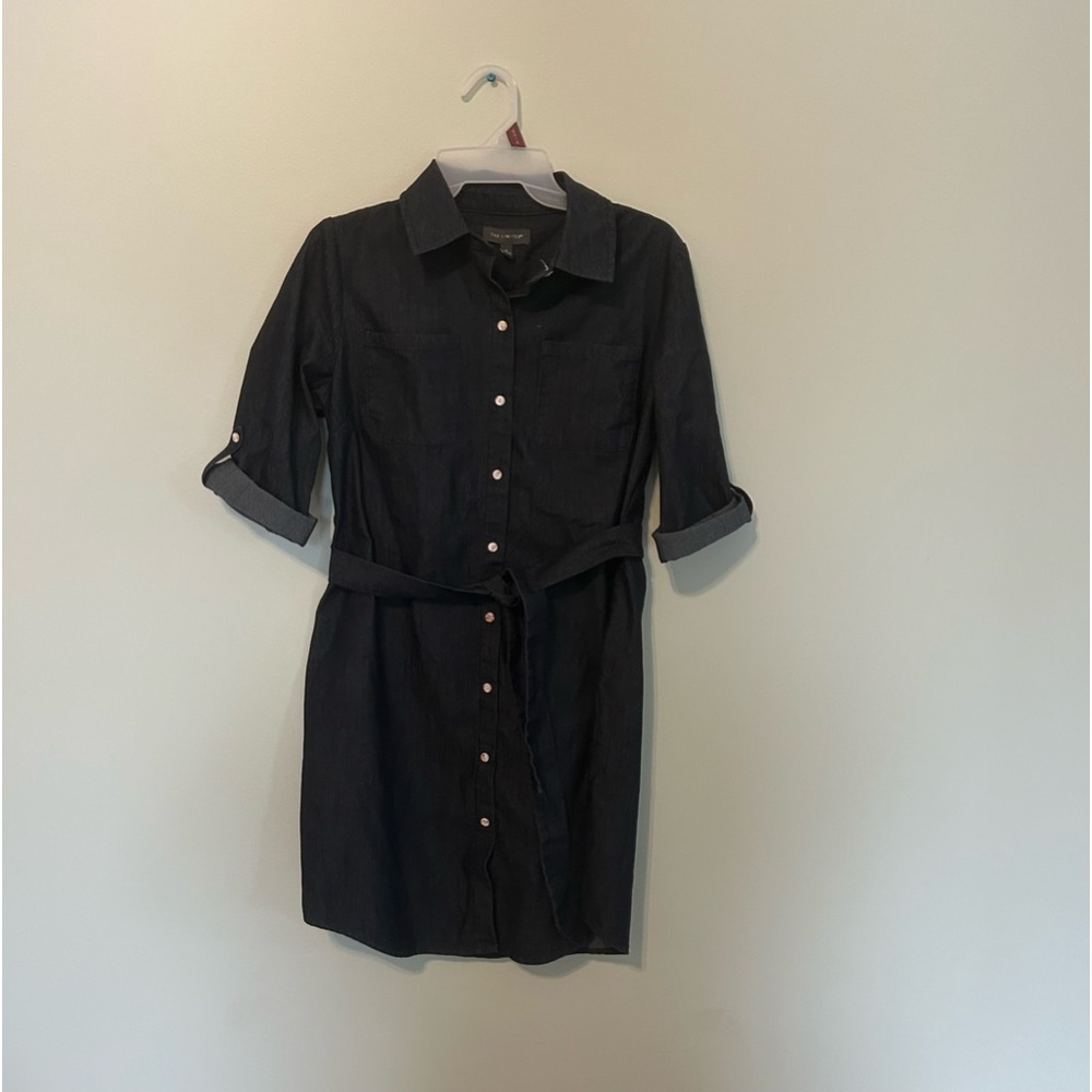 The Limited Dark Blue Belted Jean  Dress Size 4